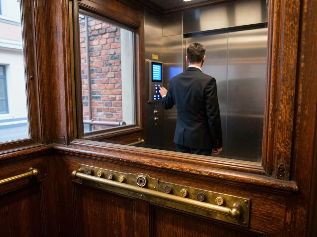 المصاعد القديمة وعلامات التحديث